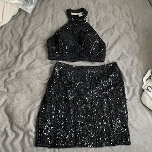 Black two piece prom/ formal/ homecoming dress